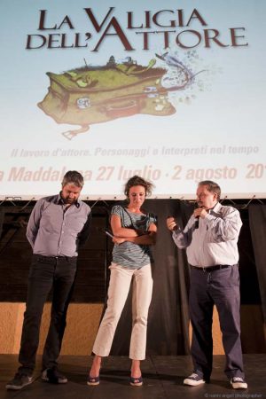 Boris Sollazzo, Jasmine Trinca, Enrico Magrelli -La valigia dell'attore 2015 - Foto di Nanni Angeli