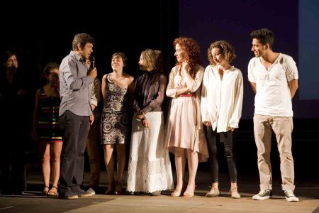 Pierfrancesco Favino con gli allievi del ValigiaLab - La valigia dell'attore 2012 - Foto di Nanni Angeli 2