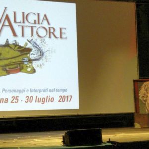 La Valigia dell'Attore 2017 - mostra live painting di Tina Loiodice "Volti del Cinema" - foto di Fabrizio Ena