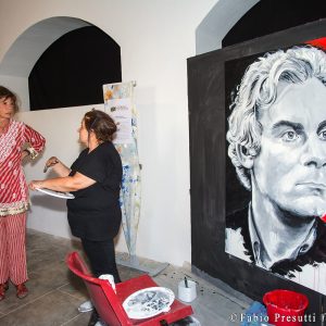 27 luglio - Fortezza i Colmi - mostra live painting Volti del Cinema di Tina Loiodice - La Valigia dell'Attore 2017 - foto di Fabio Presutti